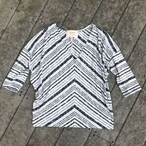 puella Anthropologie Small Chevron Striped Top